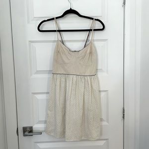 ROXY - Fit and flare woman beige eyelit size medium coquette summer vacation